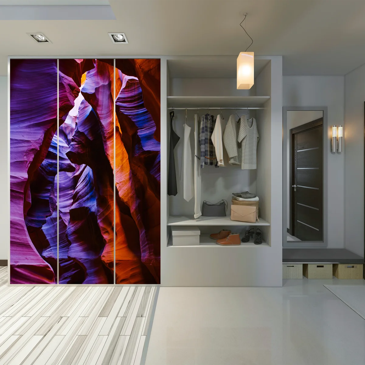 Schrankaufkleber lebhafte felsformationen in der schlucht Schrankaufkleber lebhafte felsformationen in der schlucht