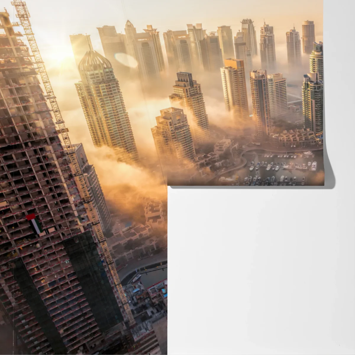 Fototapete Dubai marina sonnenuntergang Fototapete Dubai marina sonnenuntergang