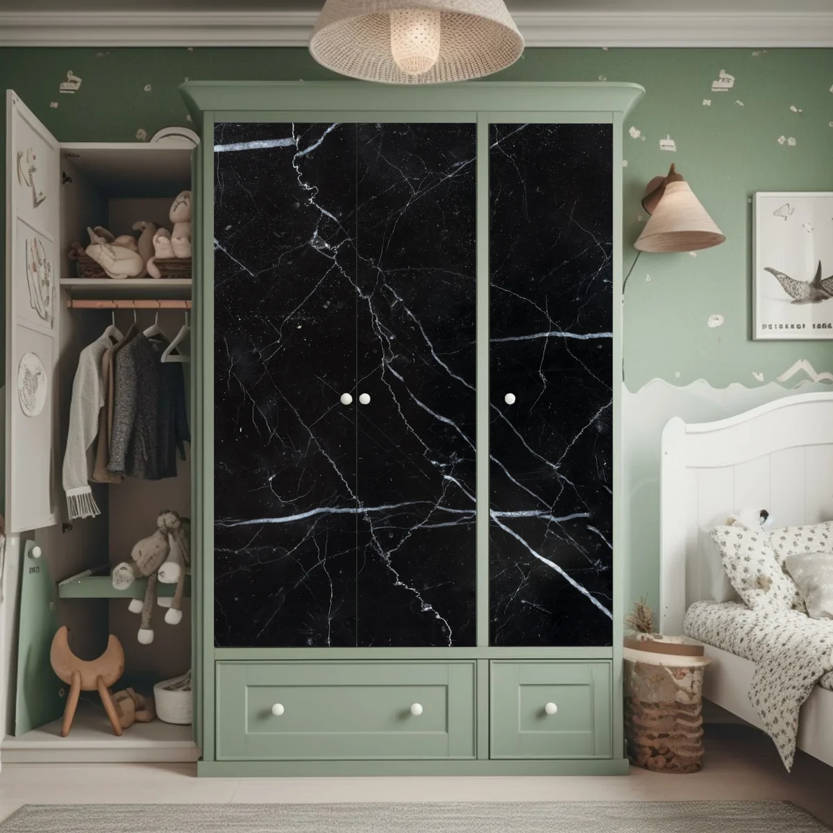 Schrankaufkleber schwarze marquina marmorstruktur für moderne interieur Schrankaufkleber schwarze marquina marmorstruktur für moderne interieur