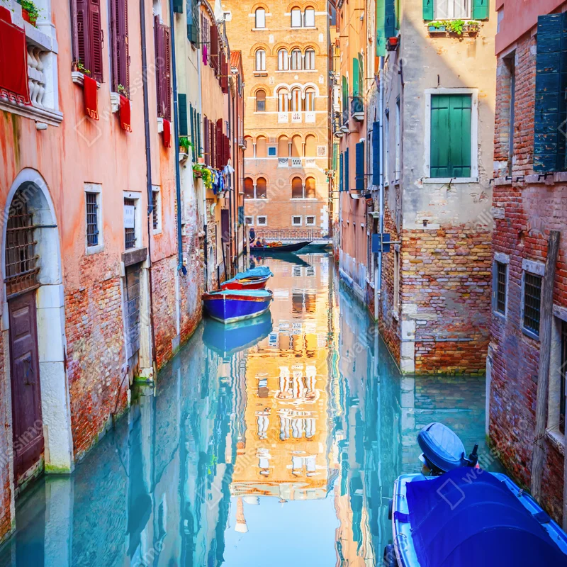 Kühlschrankaufkleber Venedig kanal und spiegelungen Kühlschrankaufkleber Venedig kanal und spiegelungen