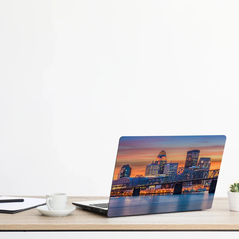 Naklejka na laptopa Louisville panorama o zachodzie słońca Naklejka na laptopa Louisville panorama o zachodzie słońca