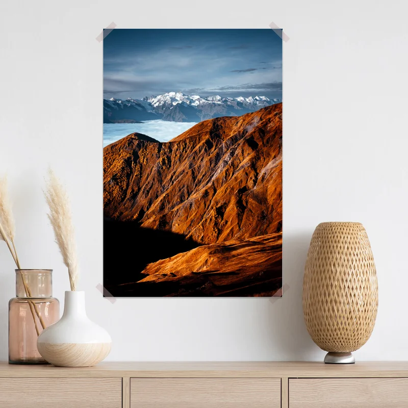 Poster neblige panorama am fuße von Ushba, Mestia • Poster bei Wallnifity® Poster neblige panorama am fuße von Ushba, Mestia • Poster bei Wallnifity®