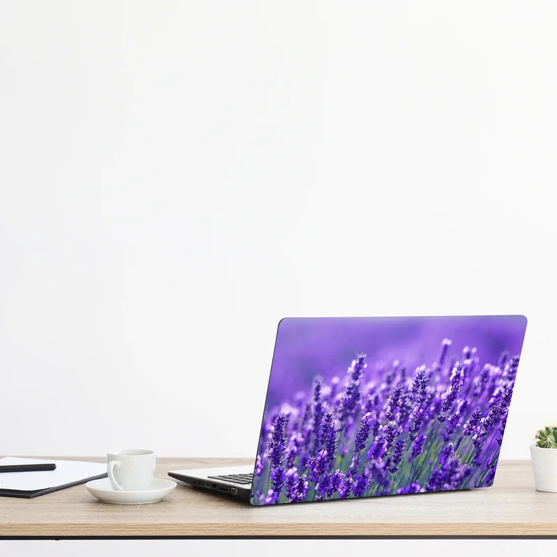 Laptop-Aufkleber lavendelfeld nahaufnahme