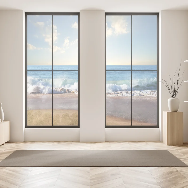 Fensteraufkleber ruhiger sonnenuntergang am strand Fensteraufkleber ruhiger sonnenuntergang am strand