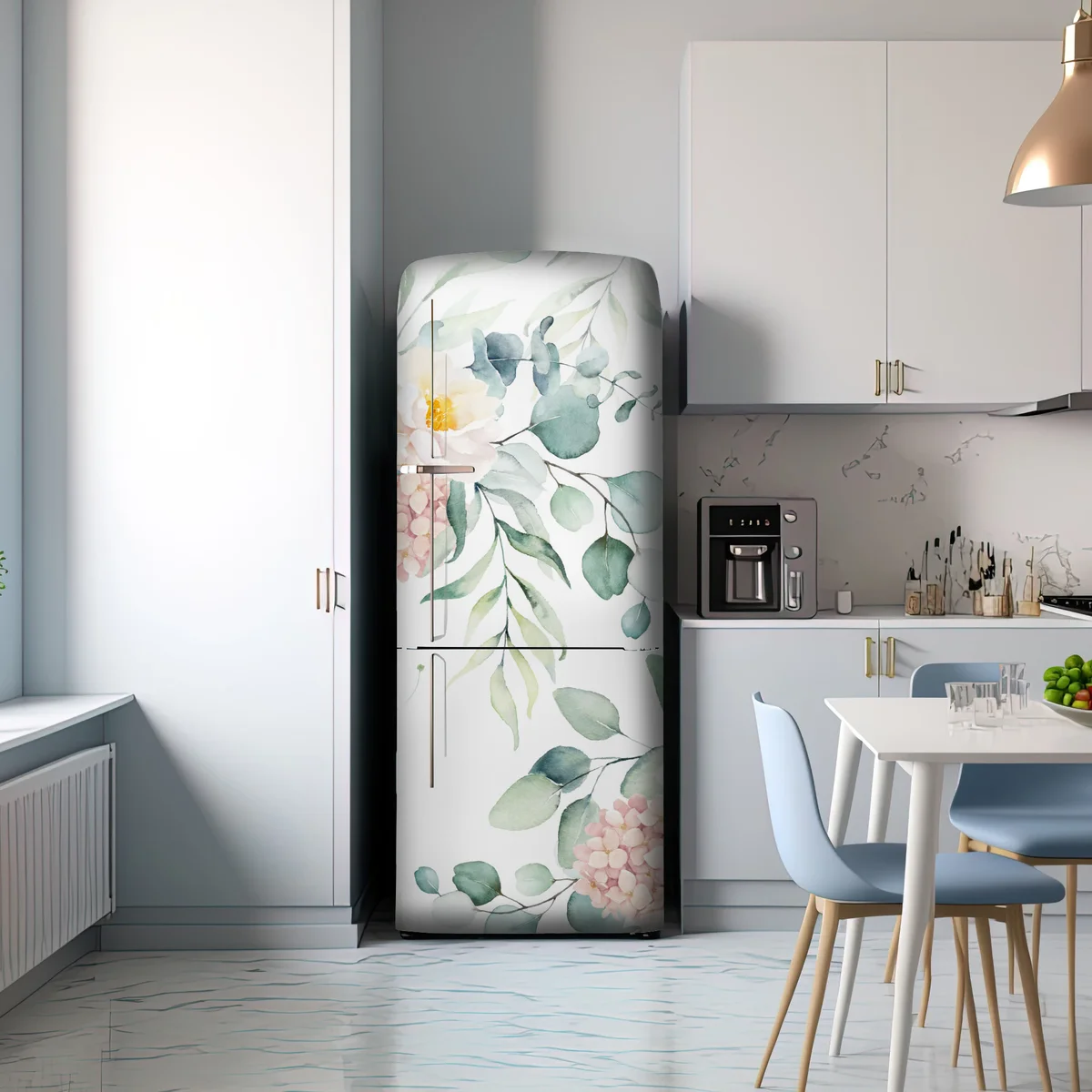 Kühlschrankaufkleber zarter aquarellblumenstrauß Kühlschrankaufkleber zarter aquarellblumenstrauß