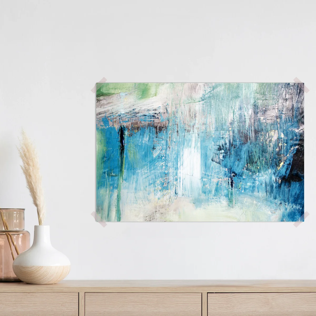 Poster türkis abstrakte ölstruktur Poster türkis abstrakte ölstruktur