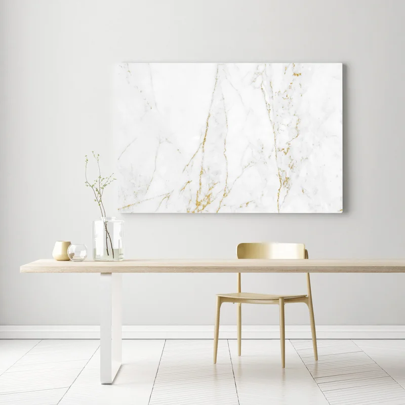 Leinwandbild weißer marmor mit goldenen adern Leinwandbild weißer marmor mit goldenen adern