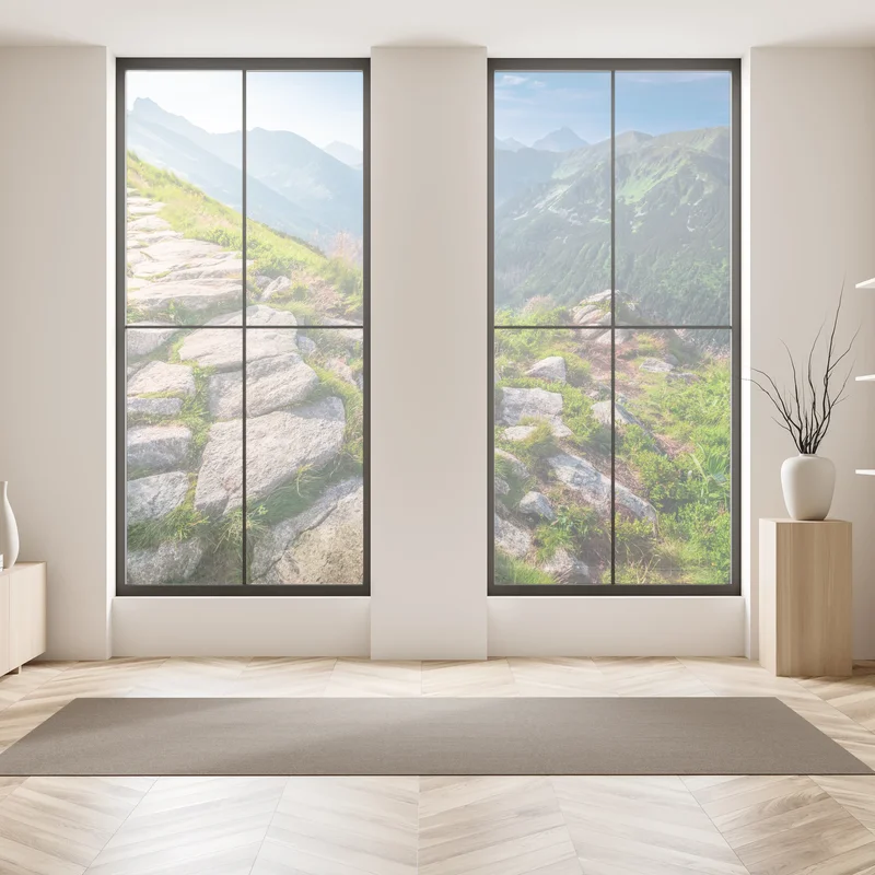 Fensteraufkleber sonnenaufgang über dem Tatra-wanderweg