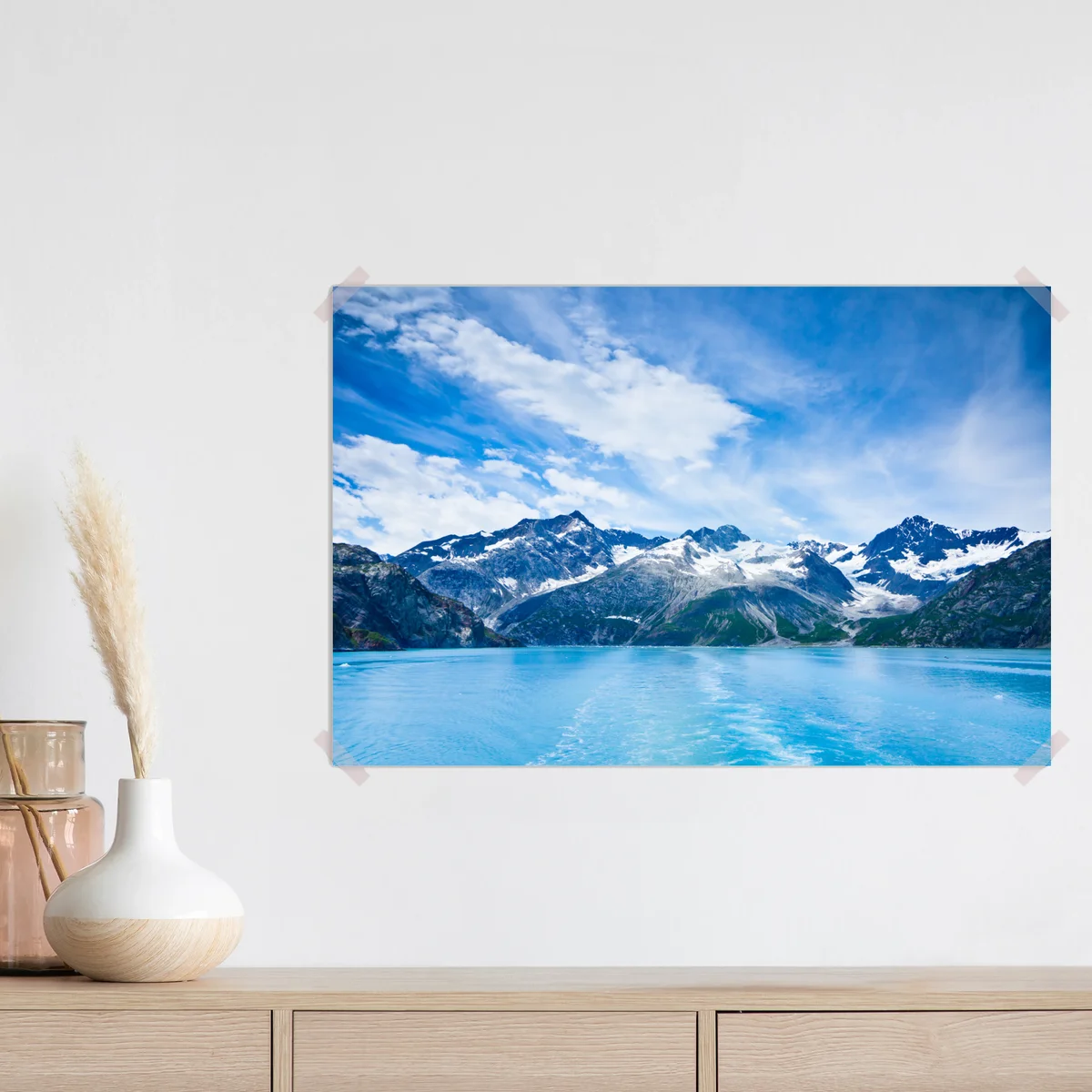 Poster schneebedeckte gipfel in Glacier Bay, Alaska Poster schneebedeckte gipfel in Glacier Bay, Alaska