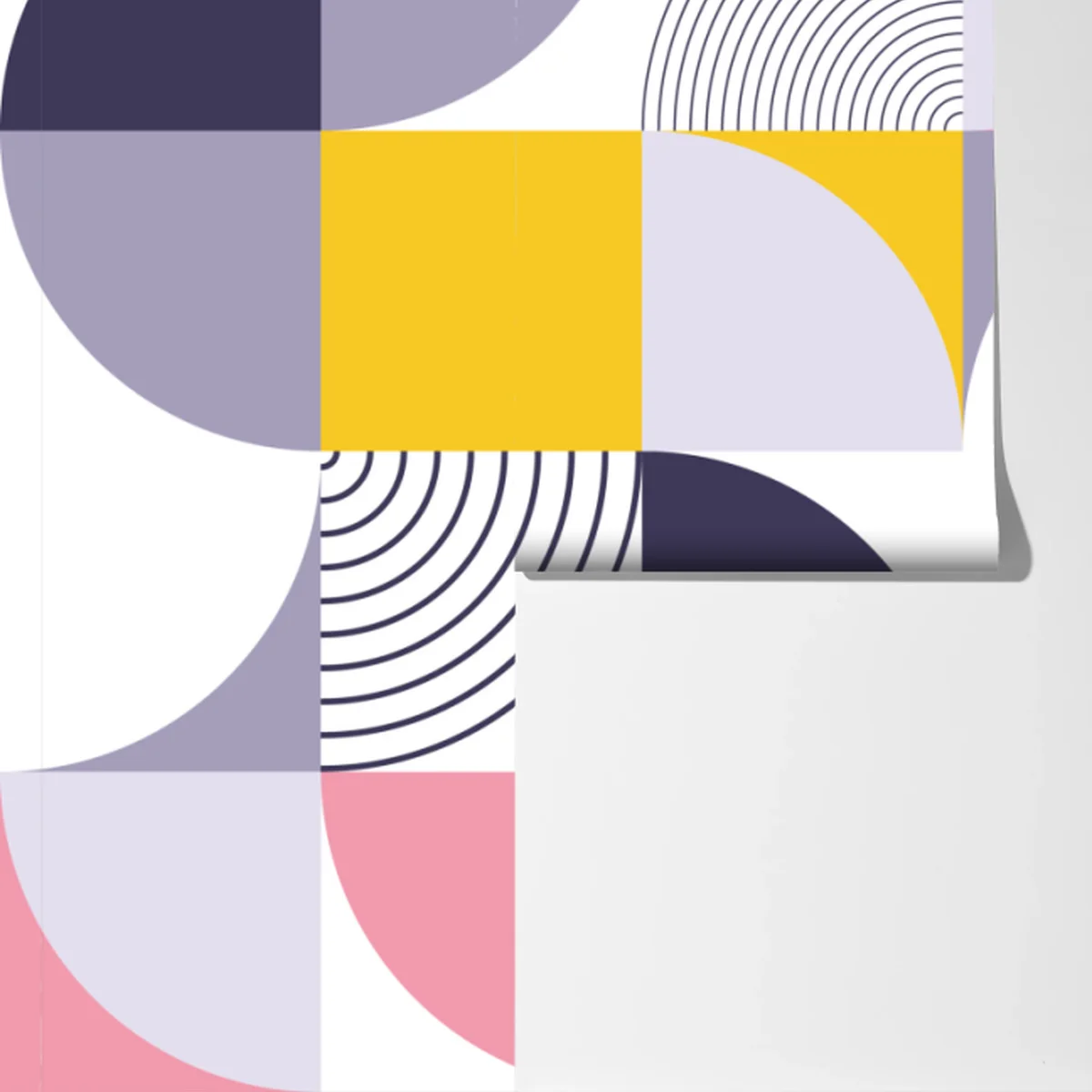 Fototapete pastellfarbenes geometrisches muster mit halbkreisen Fototapete pastellfarbenes geometrisches muster mit halbkreisen