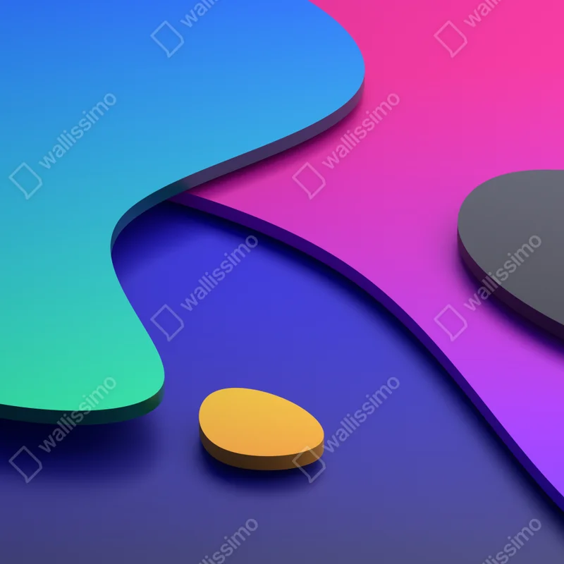 Naklejka na laptopa żywe abstrakcyjne krzywe 3d Naklejka na laptopa żywe abstrakcyjne krzywe 3d