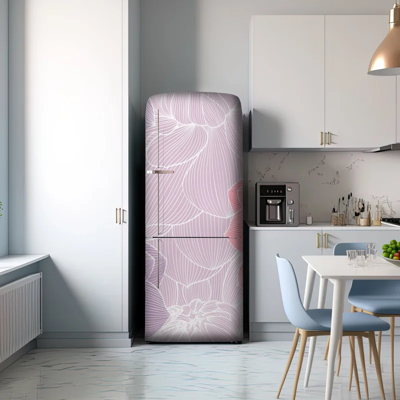 Kühlschrankaufkleber zartes pastell blumenmuster
