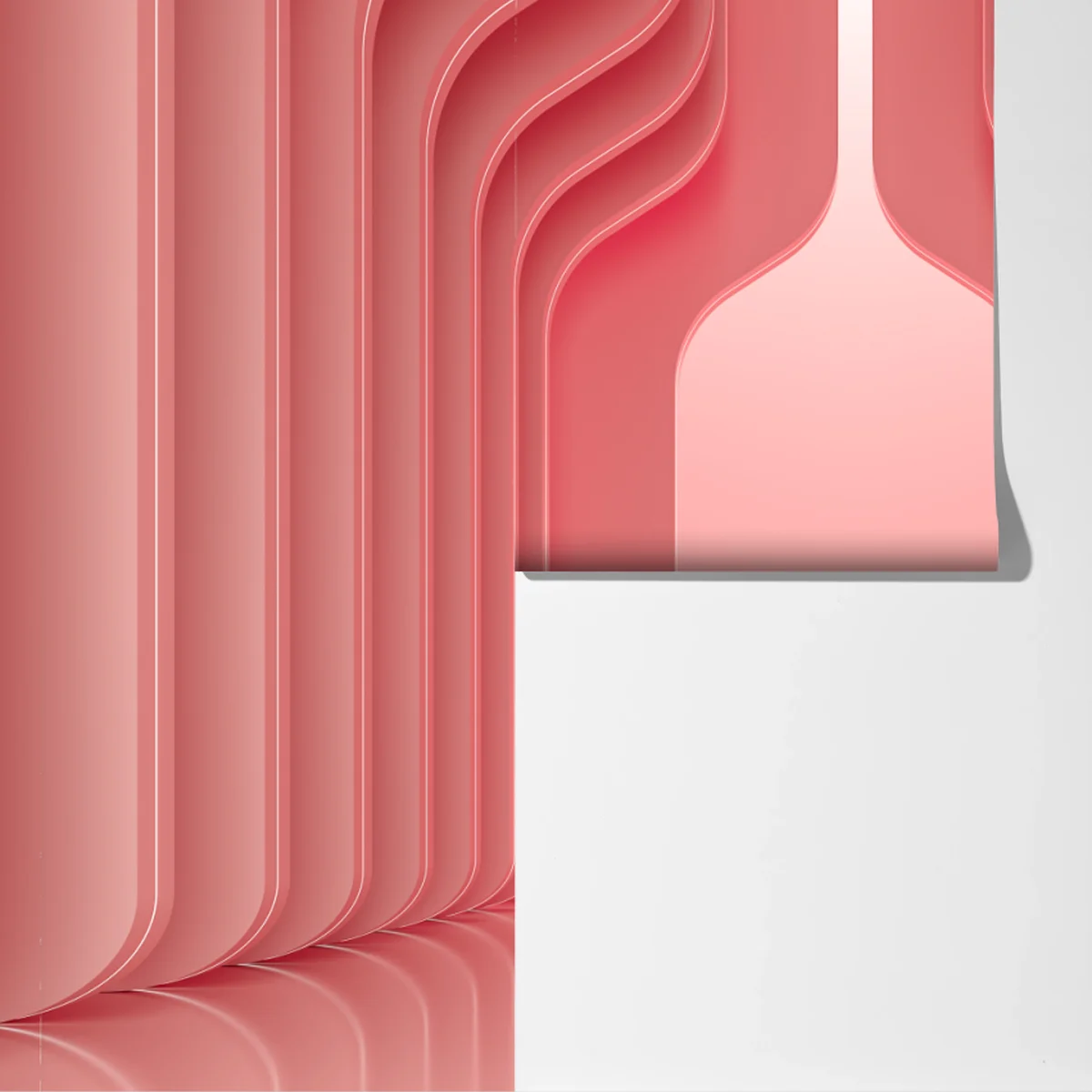 Fototapete zeitgenössisches korallenrosa architekturmotiv Fototapete zeitgenössisches korallenrosa architekturmotiv