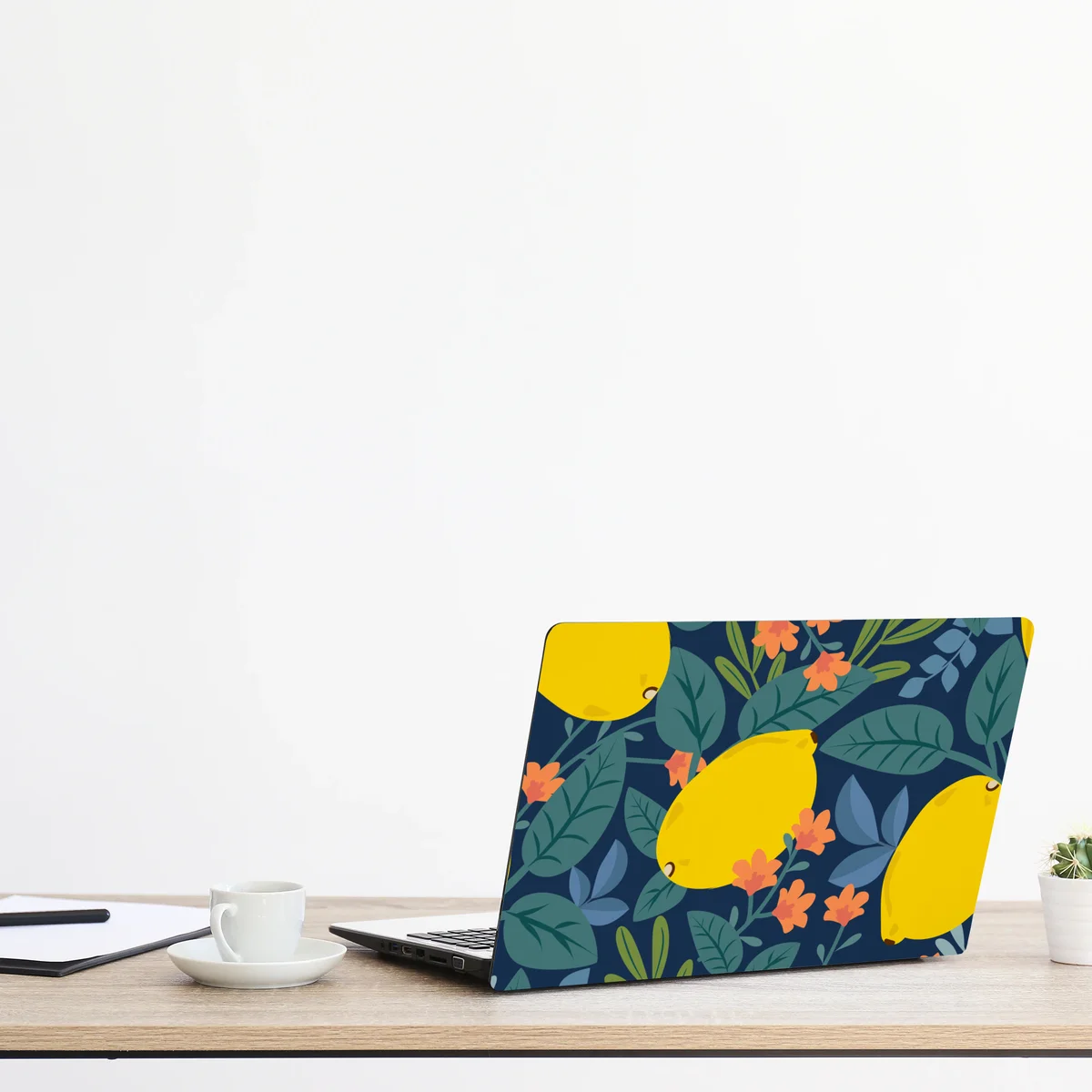 Laptop-Aufkleber leuchtendes botanisches zitronenmuster Laptop-Aufkleber leuchtendes botanisches zitronenmuster