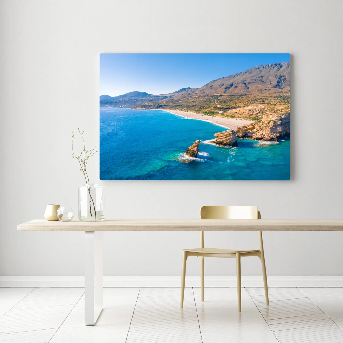 Leinwandbild türkisfarbenes küstenpanorama Leinwandbild türkisfarbenes küstenpanorama