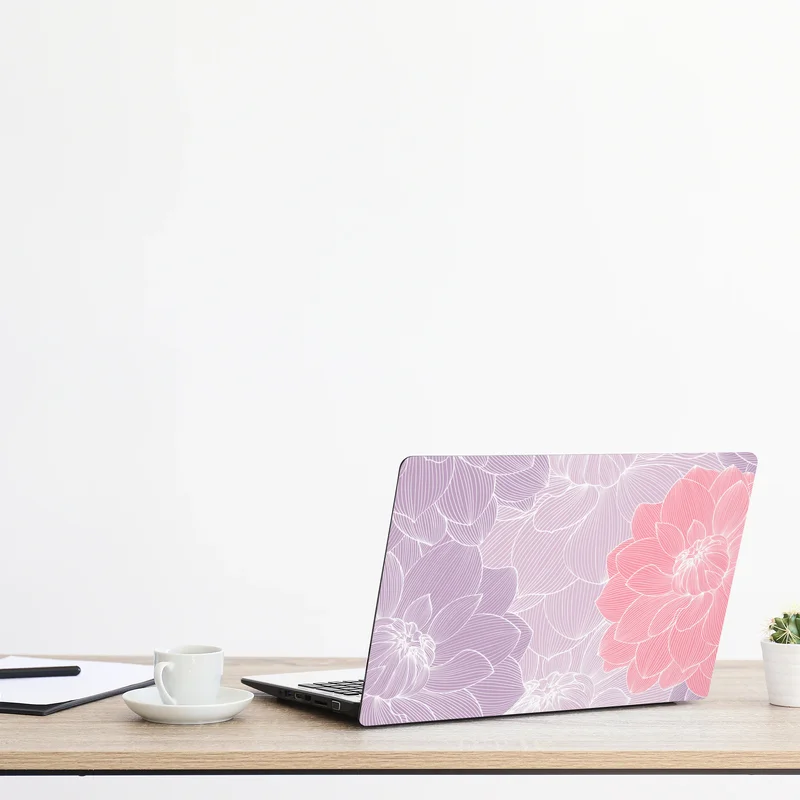 Laptop-Aufkleber zartes pastell blumenmuster