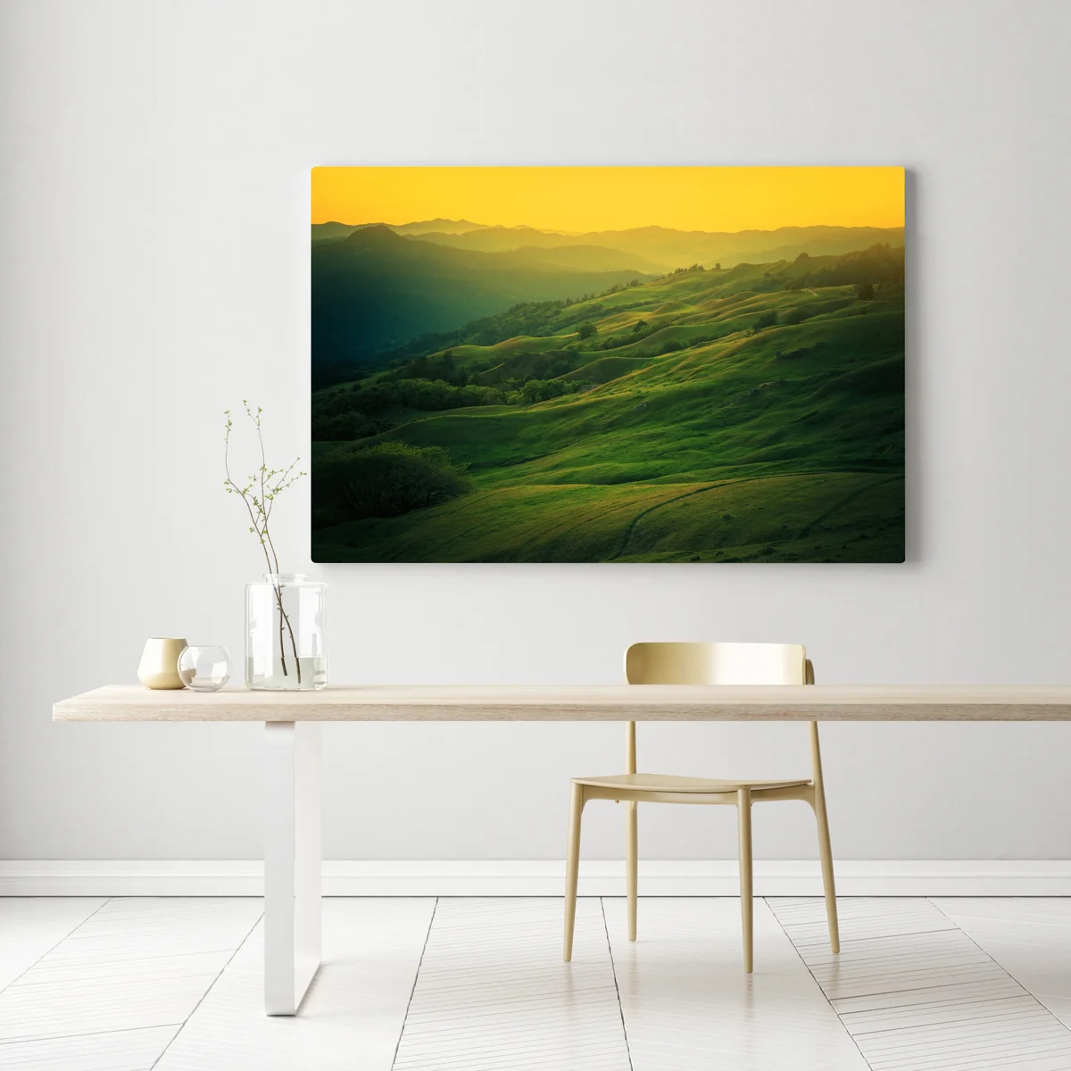 Leinwandbild hügel von Nordkalifornien bei sonnenuntergang Leinwandbild hügel von Nordkalifornien bei sonnenuntergang