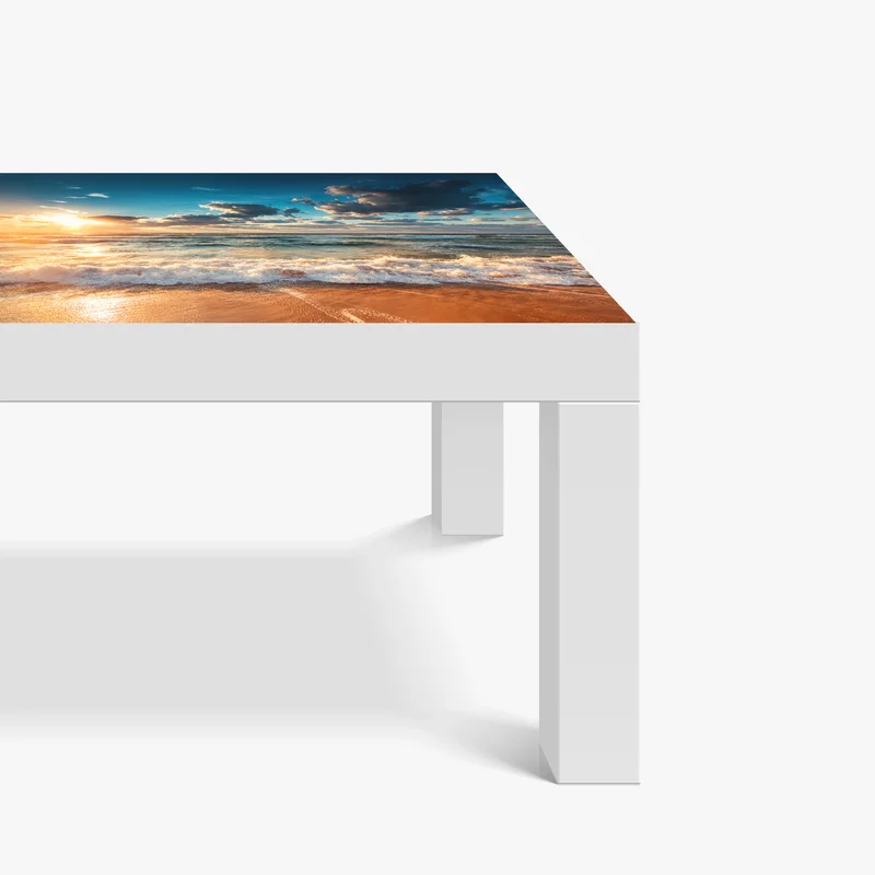 Tischaufkleber und Schreibtischaufkleber goldener sonnenaufgang über der meeresküste Tischaufkleber und Schreibtischaufkleber goldener sonnenaufgang über der meeresküste