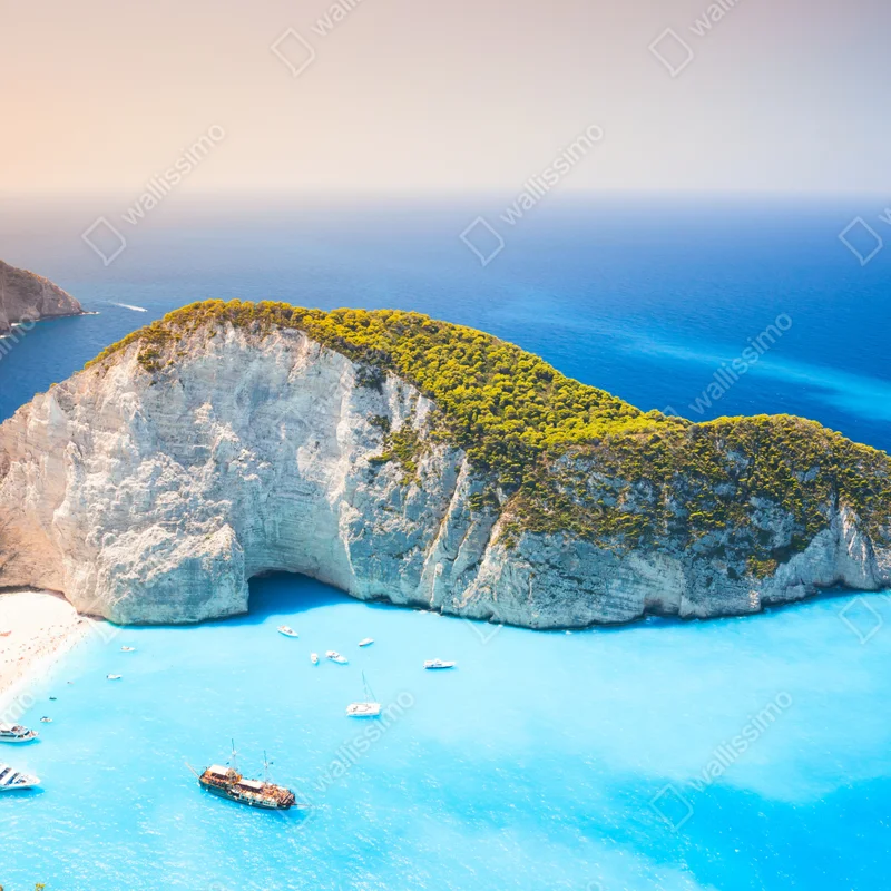 Leinwandbild türkisbucht am Navagio Strand, Zakynthos Leinwandbild türkisbucht am Navagio Strand, Zakynthos