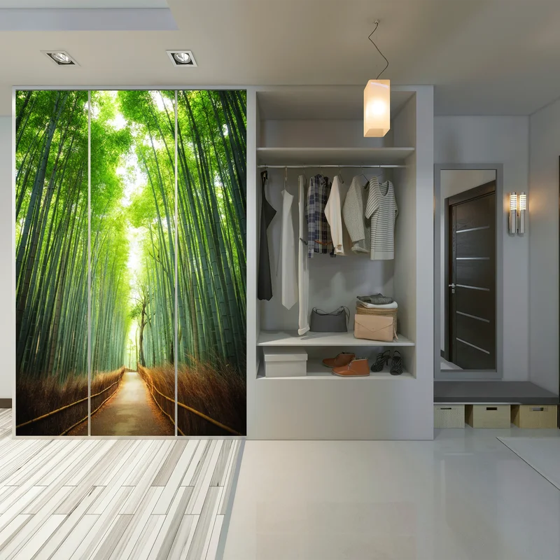 Schrankaufkleber weg durch den bambushain von Arashiyama