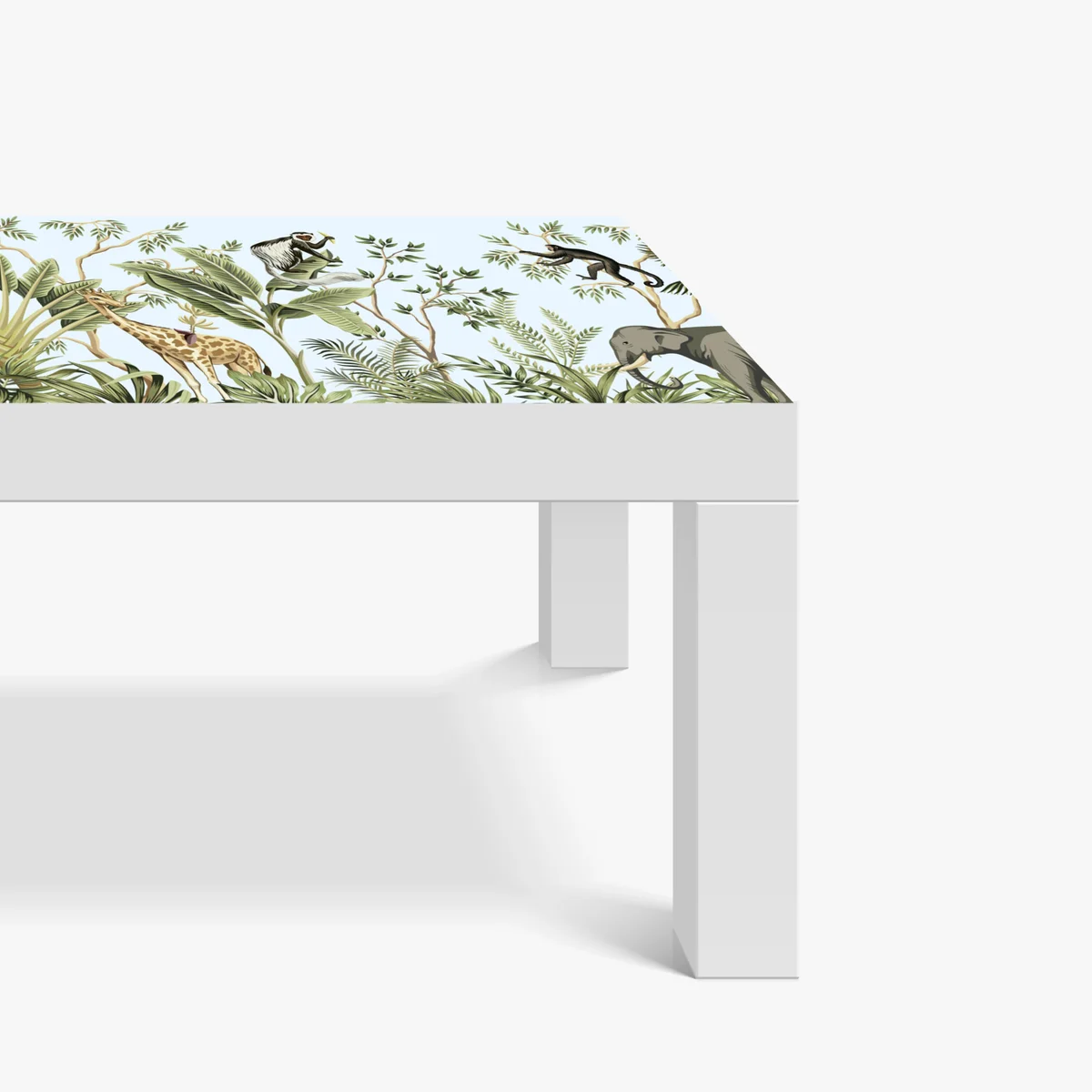 Tischaufkleber und Schreibtischaufkleber tropischer dschungel mit tieren Tischaufkleber und Schreibtischaufkleber tropischer dschungel mit tieren