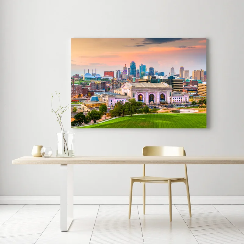 Leinwandbild Kansas City skyline bei dämmerung Leinwandbild Kansas City skyline bei dämmerung