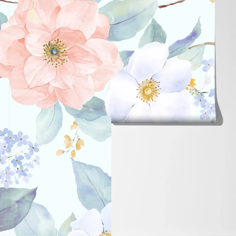 Fototapete zarte pastellblumen in aquarell Fototapete zarte pastellblumen in aquarell