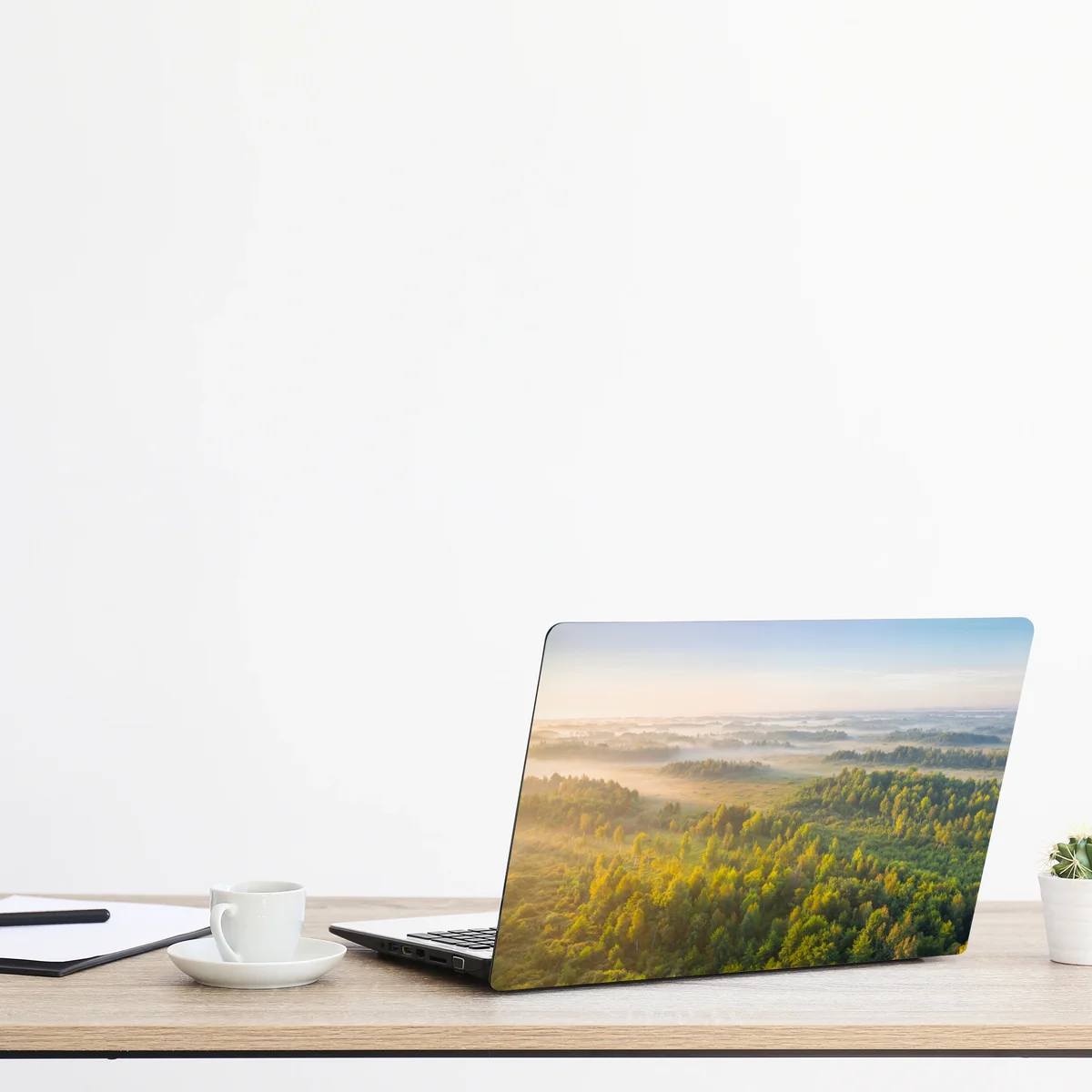 Naklejka na laptopa mglista poranna w bagnie Zvanets Naklejka na laptopa mglista poranna w bagnie Zvanets