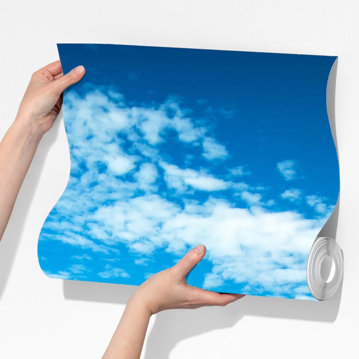 Fototapete sonnige grüne wiese unter blauem himmel Fototapete sonnige grüne wiese unter blauem himmel