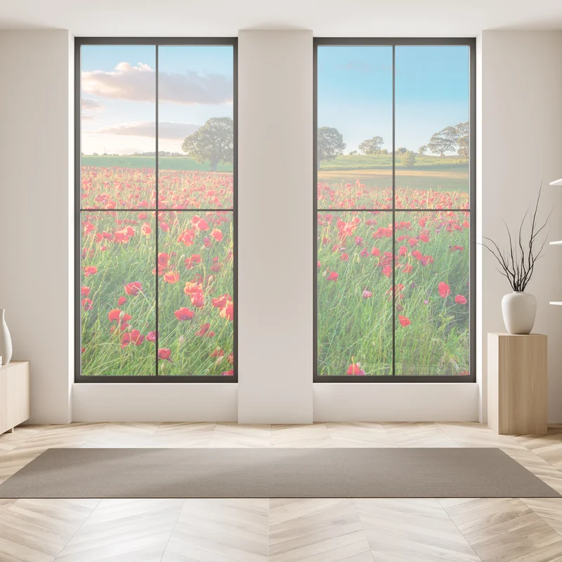 Fensteraufkleber rotes mohnfeld bei Corbridge