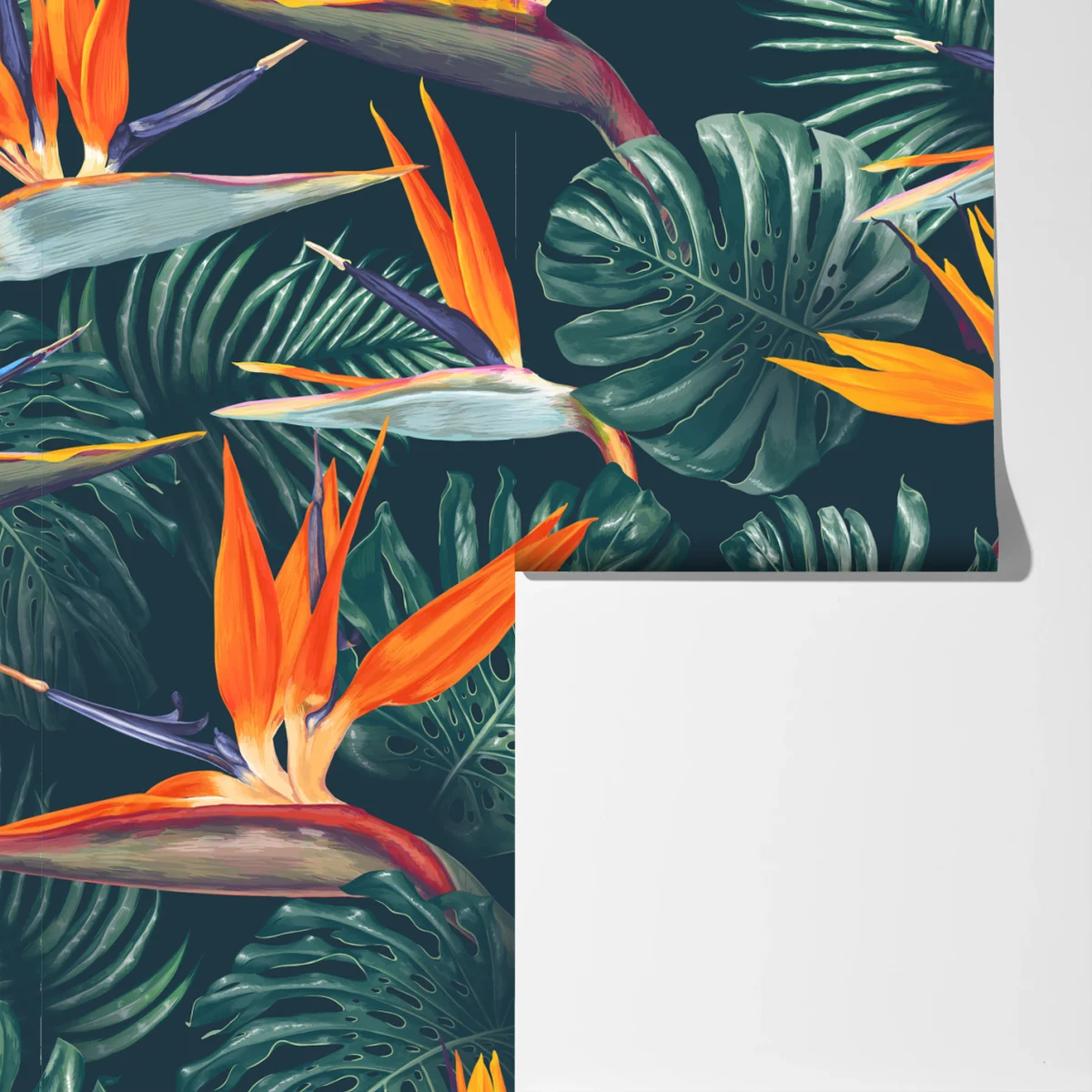 Fototapete tropisches muster mit strelitzie Fototapete tropisches muster mit strelitzie