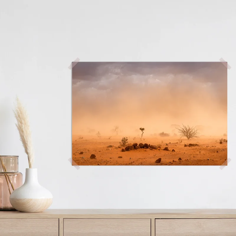 Poster sandsturm über Dollo Ado, Äthiopien Poster sandsturm über Dollo Ado, Äthiopien