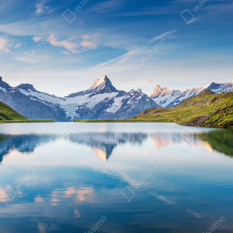 Fensteraufkleber majestätische Alpen-reflexion am Bachalpsee Fensteraufkleber majestätische Alpen-reflexion am Bachalpsee