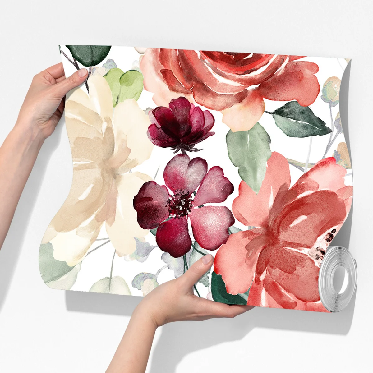 Fototapete zartes aquarell rosenmuster Fototapete zartes aquarell rosenmuster