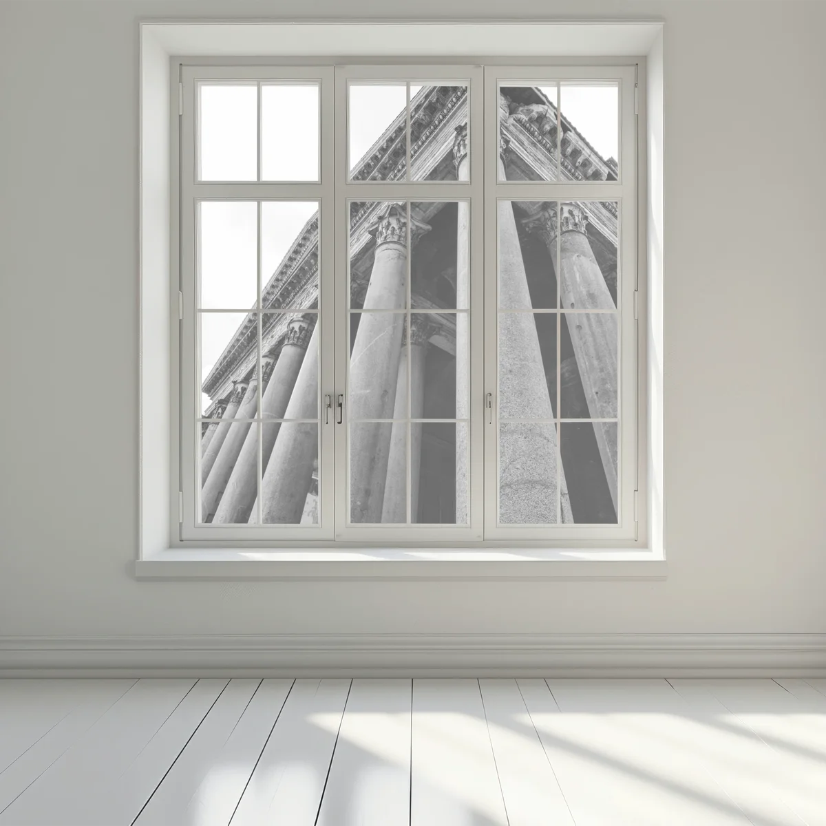 Naklejka na okno monumentalne kolumny Panteonu w Rzymie Naklejka na okno monumentalne kolumny Panteonu w Rzymie