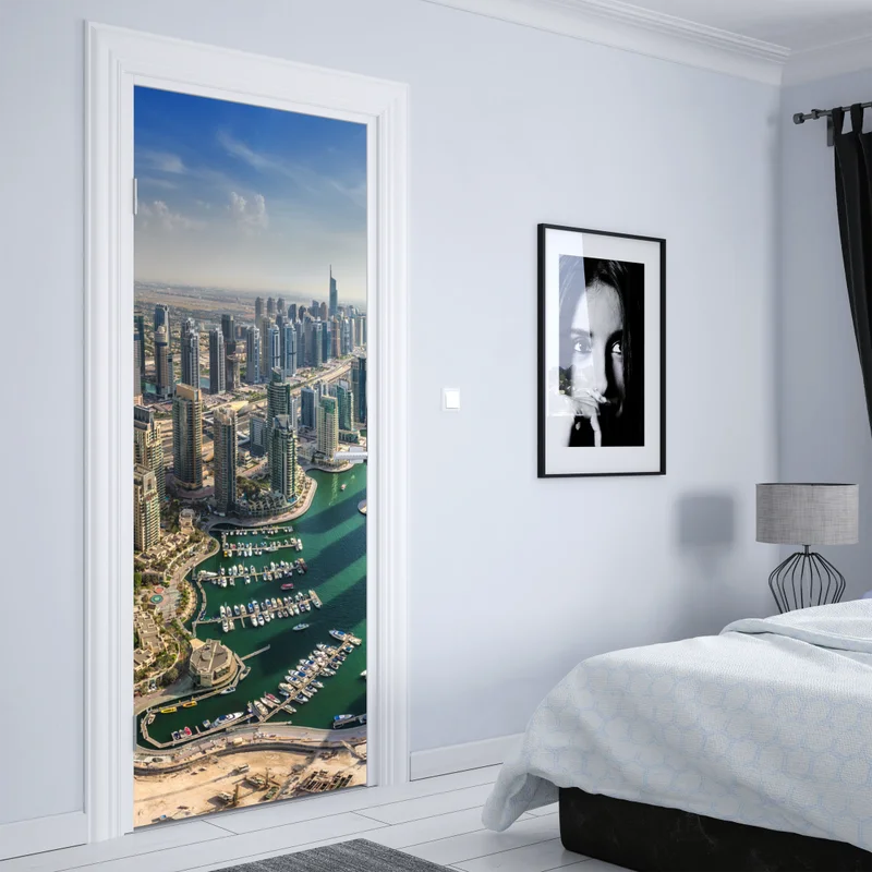 Türaufkleber Dubai Marina panorama skyline