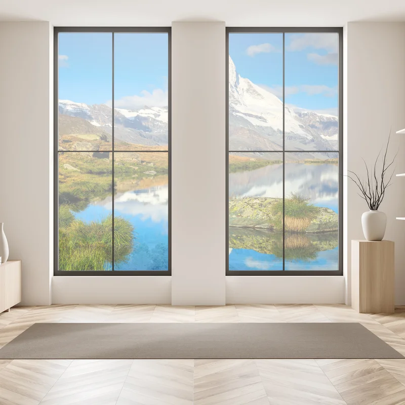 Fensteraufkleber majestätischer Matterhorn-spiegel im alpensee