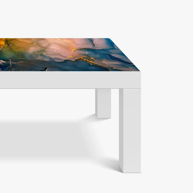 Tischaufkleber und Schreibtischaufkleber blaues und goldenes abstraktes marmormotiv Tischaufkleber und Schreibtischaufkleber blaues und goldenes abstraktes marmormotiv