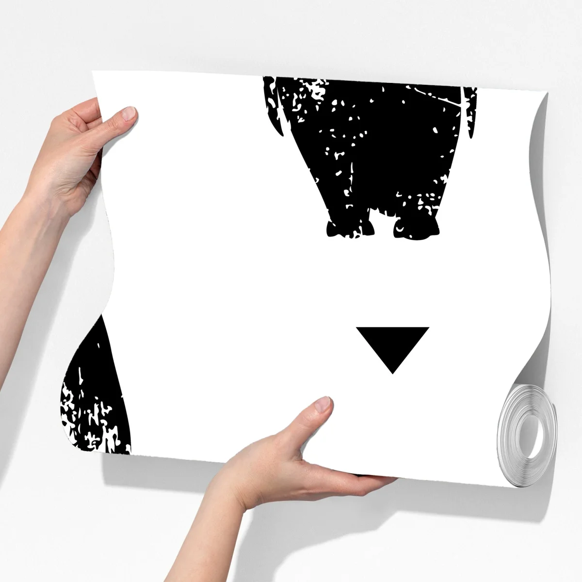 Fototapete schwarzes pinguin-silhouetten-muster Fototapete schwarzes pinguin-silhouetten-muster