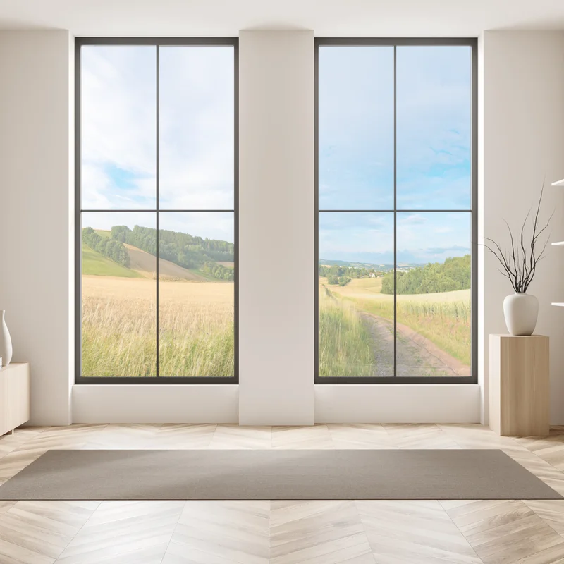 Fensteraufkleber morgendliche weizenlandschaft in Kansas