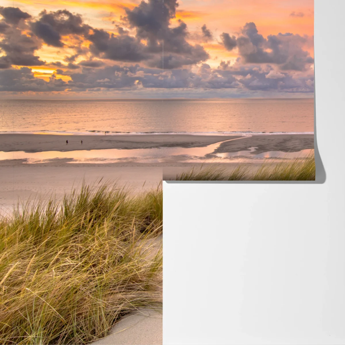 Fototapete sonnenuntergang über dünen in Zeeland Fototapete sonnenuntergang über dünen in Zeeland