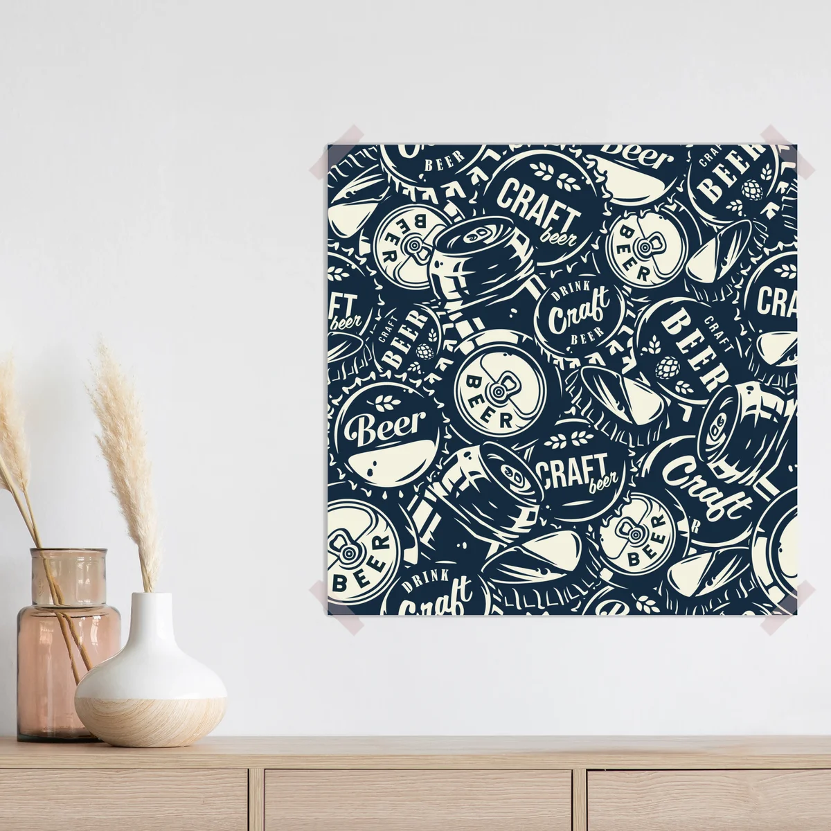 Poster muster mit craft-bier kronkorken Poster muster mit craft-bier kronkorken