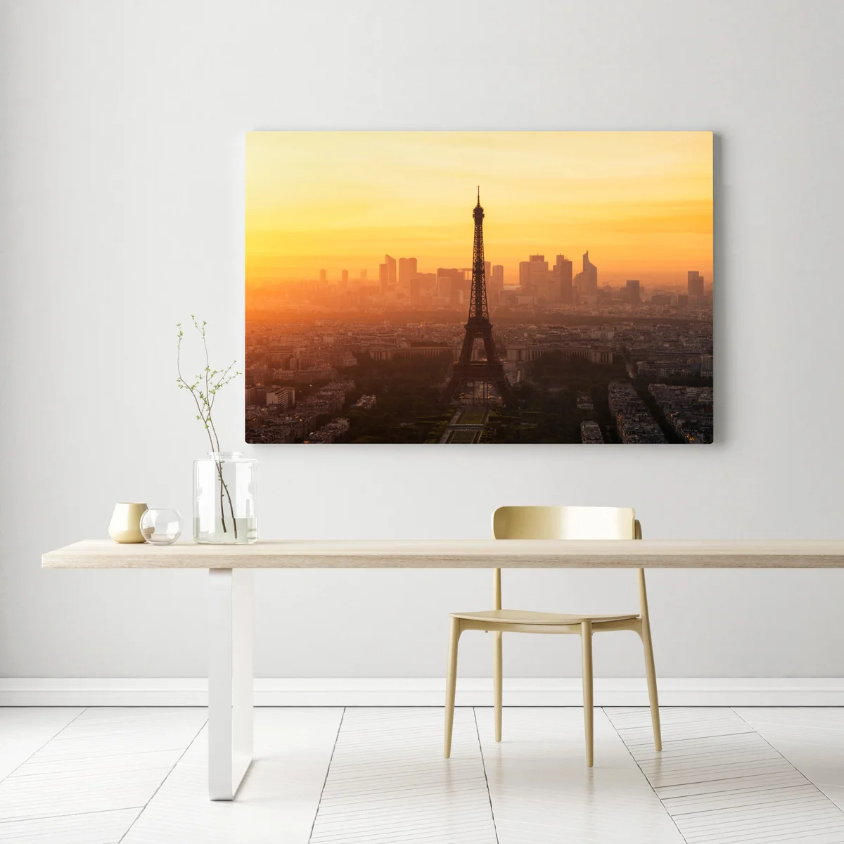 Leinwandbild Paris sonnenuntergang mit Eiffelturm Leinwandbild Paris sonnenuntergang mit Eiffelturm