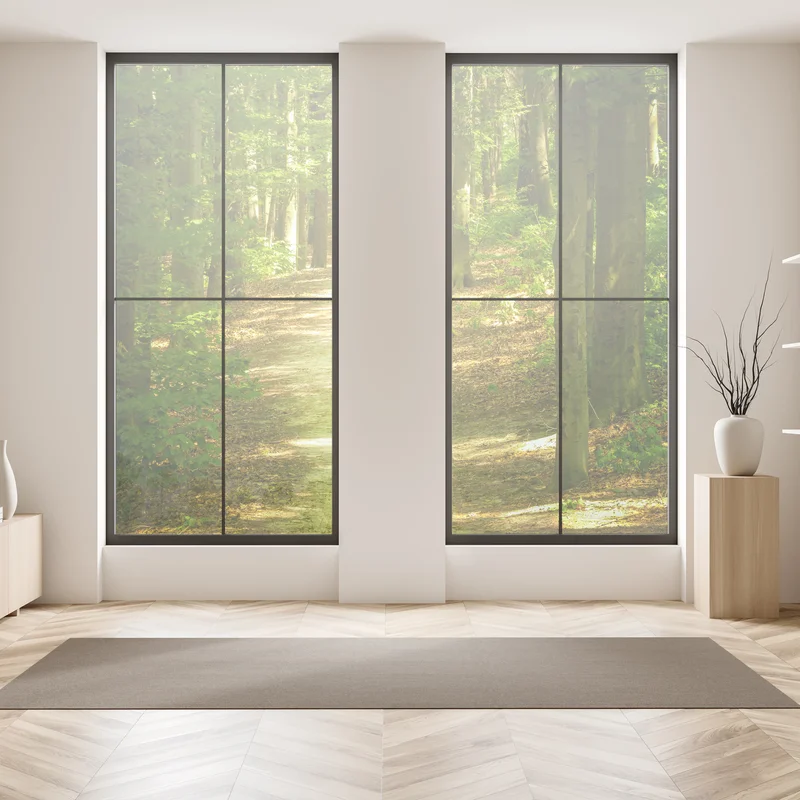 Fensteraufkleber sonniger waldpfad