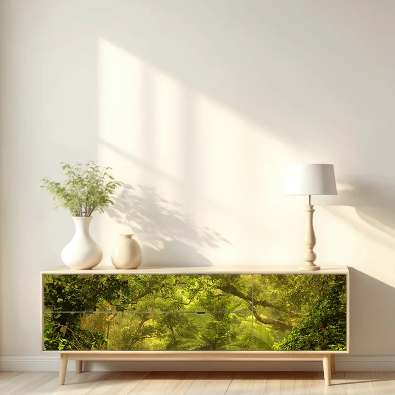 Repositionierbarer Aufkleber üppiges regenwalddach bei Cairns