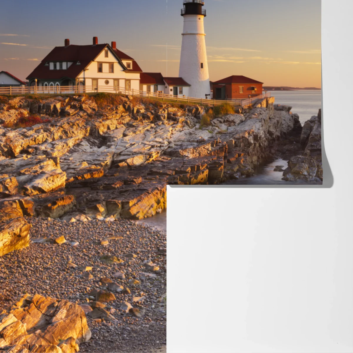 Fototapete Portland Head leuchtturm bei sonnenaufgang Fototapete Portland Head leuchtturm bei sonnenaufgang