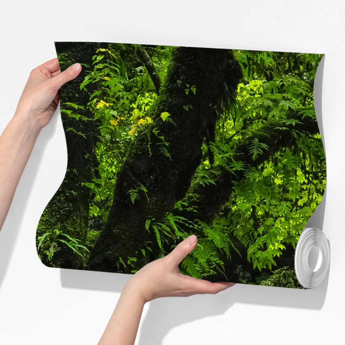 Fototapeta bujny zielony wodospad w lesie Fototapeta bujny zielony wodospad w lesie