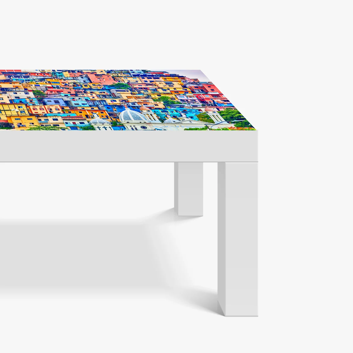 Tischaufkleber und Schreibtischaufkleber bunte häuser von Las Peñas am Santa Ana hügel, Guayaquil Tischaufkleber und Schreibtischaufkleber bunte häuser von Las Peñas am Santa Ana hügel, Guayaquil