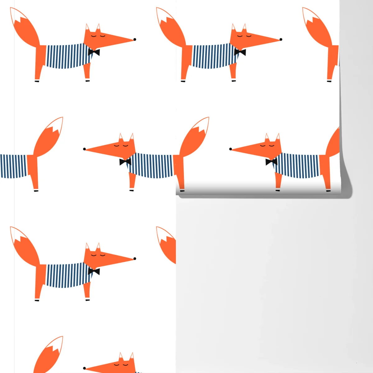 Fototapete niedliches gestreiftes fuchsmuster Fototapete niedliches gestreiftes fuchsmuster