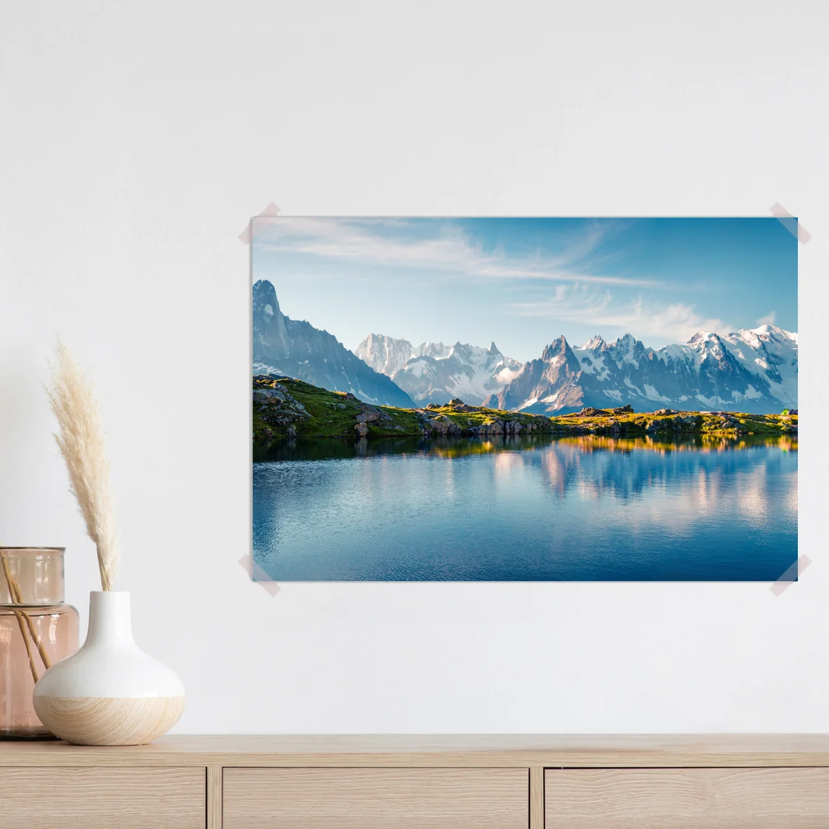 Poster panorama von Lac Blanc und Mont Blanc Poster panorama von Lac Blanc und Mont Blanc